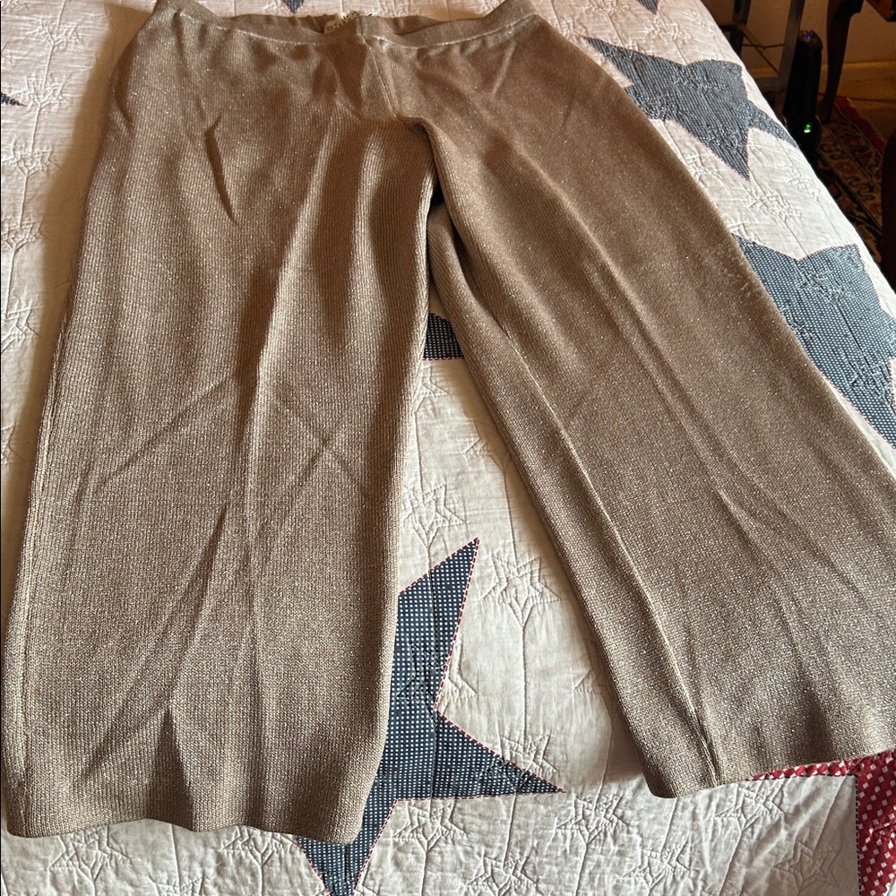 St. John Women's Wide Leg Pants in Tan